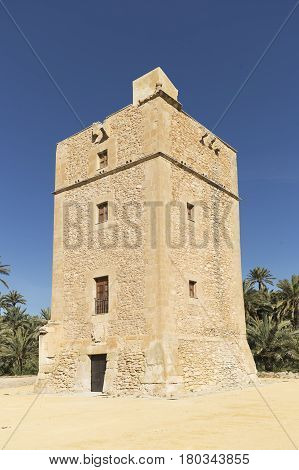 Tower Of Vaillo In The City Of Elche.