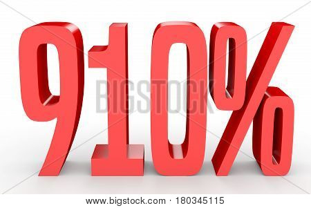 Nine Hundred And Ten Percent. 910 %. 3D Illustration.