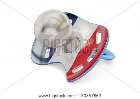 French Maternity and birthrate in France concept 3D rendering isolated on white background