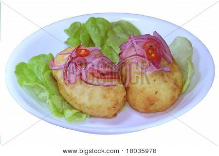 Papa Rellena (Peruánský plněné bramborové jídlo)