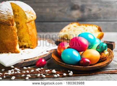 Easter Composition Of Sweet Bread