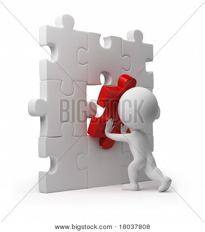 3D pieniä ihmisiä - Puzzle lisääminen