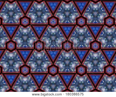 Abstract Extruded Triangle Pattern 3D Illustration