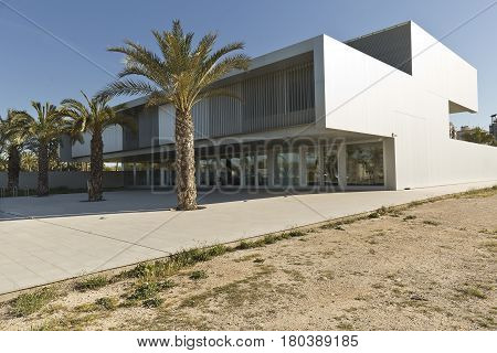 Elche Spain. March 30, 2017: Building corresponding to the Miguel Hernandez University of Elche in the province of