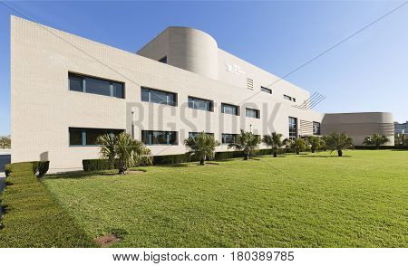 Elche Spain. March 30, 2017: Building corresponding to the Miguel Hernandez University of Elche in the province of