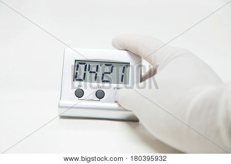 Timer Laboratory Equipment Testing Couting  Dow Of Time.