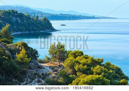 Morning Aegean Coast, Sithonia, Greece.