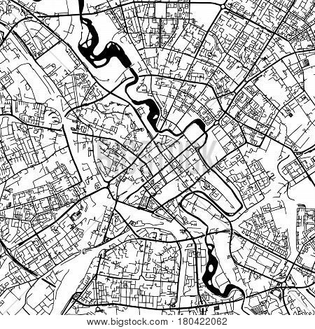 Minsk Belarus Vector Map