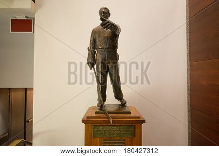TORONTO, CANADA - circa february 2017: Hockey Hall of Fame, The Lester Patrick trophy
