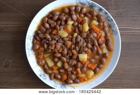 Kidneys meal. Carrot and potatoes cooked with kidneys meal: Barbunya Pilaki