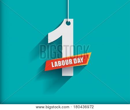 1 May Labour Day Greeting Card Or Background.