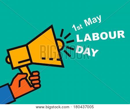 1 May Labour Day Greeting Card Or Background.