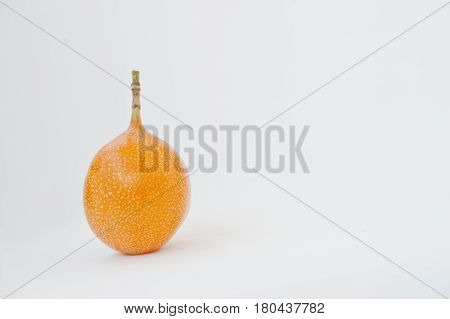 Exotic Fruit Granadilla (passiflora Ligularis) Isolated On White Background. Healthy Eating Dieting