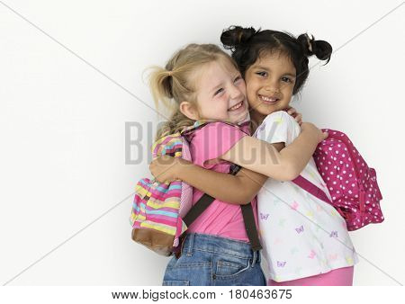 Little Girl Children Smiling Happiness Friendship