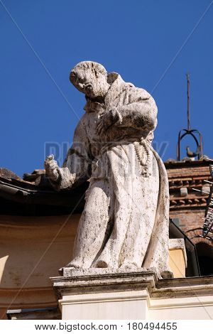ROME, ITALY - SEPTEMBER 03: Saint Francis, Basilica of Saint Sylvester the First (San Silvestro in Capite) in Rome, Italy on September 03, 2016.
