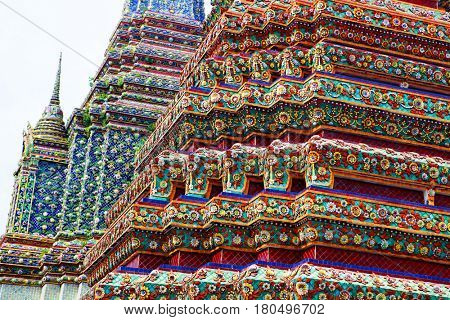 part of the beautiful Buddhist temple gable at Thailand 