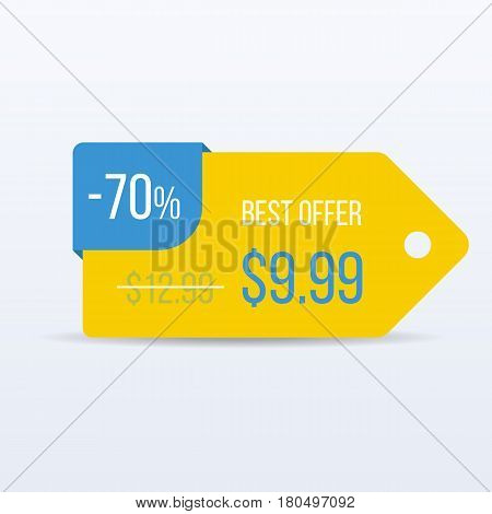 Special offer sale tag discount symbol retail sticker sign price. VECTOR