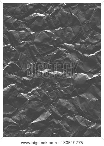 Abstract curve background with a texture of crumpled foil. Can be used for posters in grunge retro style