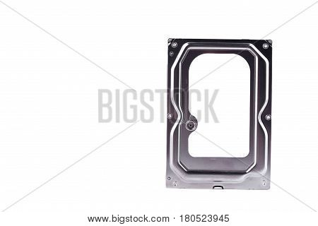harddisk drive is the data storage for the digital data computer on white background  harddisk technology isolated