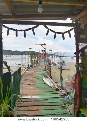 Home stay in sea at beach of province of Thailand
