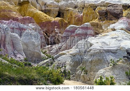 A view of Paint Mine Park near Calhan east of Colorado Springs CO