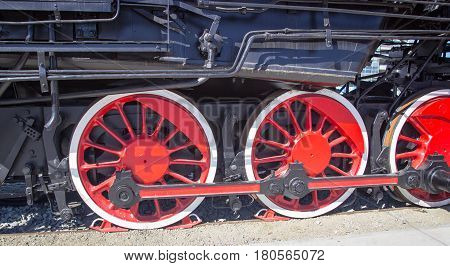 Details Of Polish Steam Locomotive.