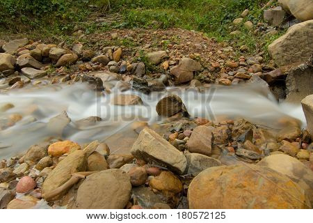 Small waterfall located at Kampung Kiulu, Tamparuli, Kota Kinabalu, Sabah Borneo, Malaysia