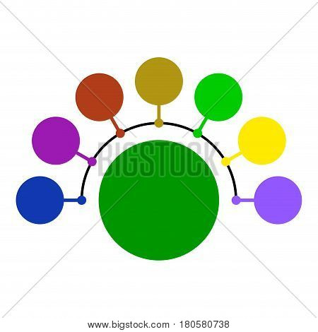 Circular scheme chart. Corporate diagram infochart element vector illustration