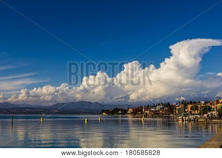 View of Lago di Garda Bardolino Italy