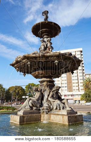 Alameda fountain in albereda at Valencia of Spain