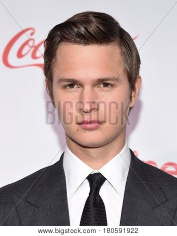 LOS ANGELES - MAR 30:  Ansel Elgort arrives for the CinemaCon 2017-Awards Presentation on March 30, 2017 in Las Vegas, NV