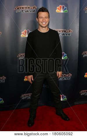 NEW YORK-AUG 12: Season 9 winner magician Mat Franco attends the 'America's Got Talent' Season 10 Results Show at Radio City Music Hall on August 12, 2015 in New York City.