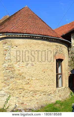 Medieval fortified saxon church in Calnic, Transylvania, a village known for its castle, which is on UNESCO's list of World Heritage Sites