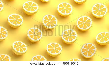 Collection of pomelo fruits. Pummelo polygonal design 3d rendering