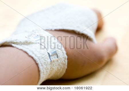 Closeup di polso fasciato