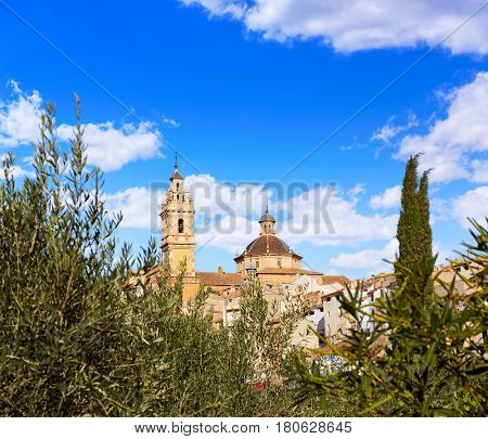 Chelva village skyline in Valencia of Spain Serranos area