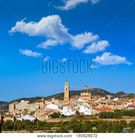 Chelva village skyline in Valencia of Spain Serranos area