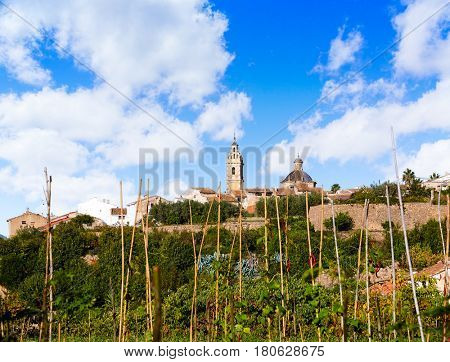 Chelva village skyline in Valencia of Spain Serranos area