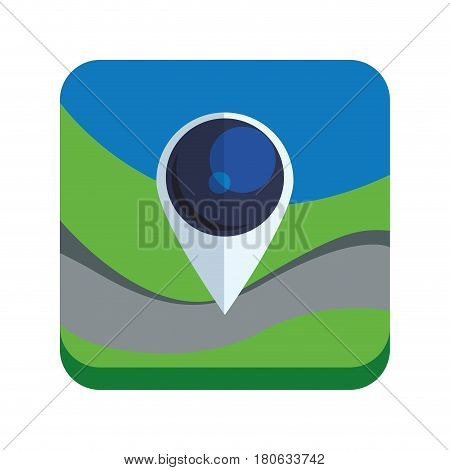 Map pointer app icon vector illustration graphic design