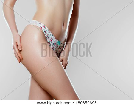 Beautiful Slim Woman's Body. Perfect Slim Toned Young Body