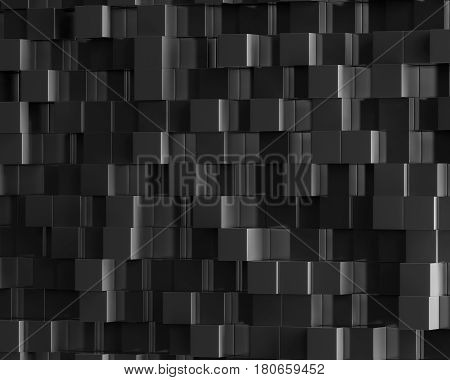 3d Polygon abstract black polygonal geometric box background