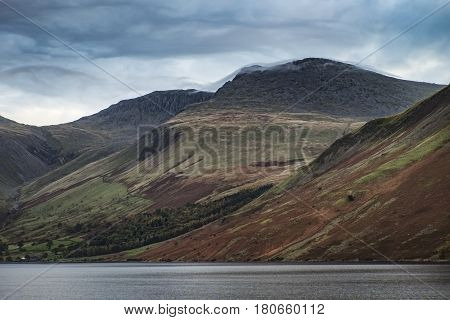 Beautiful Landscape Image Of Mountains Around Wast Water In Lake District England In Autumn
