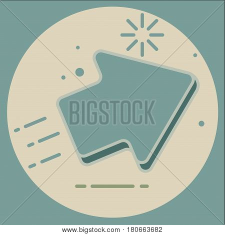 Arrow Icon in trendy flat style isolated on grey background. Arrow symbol for your web site design, logo, app, UI.