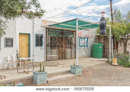 NIEU BETHESDA SOUTH AFRICA - MARCH 21 2017: A restaurant in Nieu-Bethesda an historic village in the Eastern Cape Province