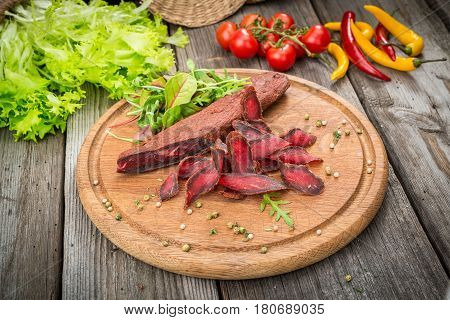 Armenian Basturma. Beef Cured And Spice
