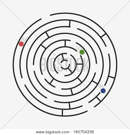 Maze Labyrinth With Entry And Exit.