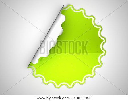 Lattuga verde macchiato adesivo o etichetta