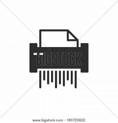 Paper document shredder icon vector filled flat sign solid pictogram isolated on white. Symbol logo illustration. Pixel perfect
