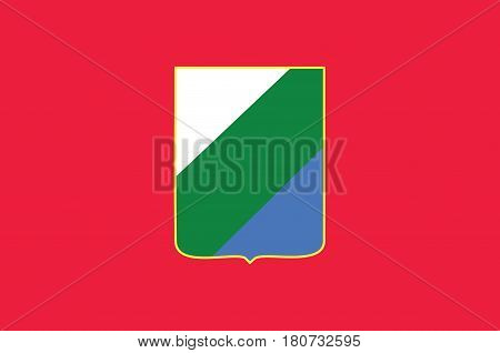 Flag of Abruzzo is a region of Italy. Vector illustration