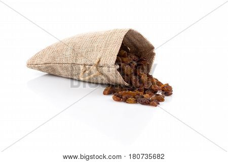 Sweet Raisins On White